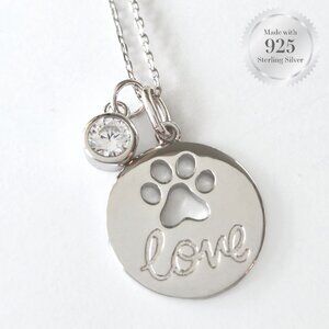 Paw Necklace - 925 Sterling Silver Charmed Aroma 2020